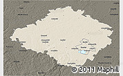 Shaded Relief 3D Map of Siauliu, darken