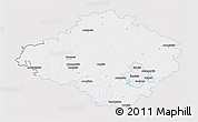 Silver Style 3D Map of Siauliu, single color outside