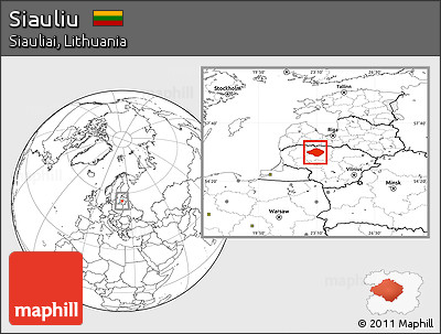 Blank Location Map of Siauliu