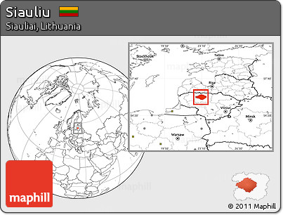 Blank Location Map of Siauliu