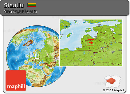 Physical Location Map of Siauliu