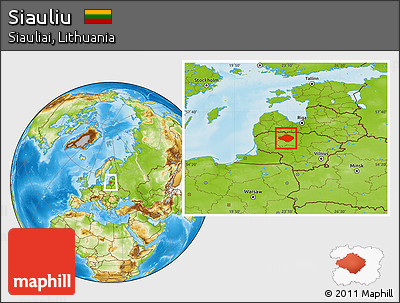 Physical Location Map of Siauliu