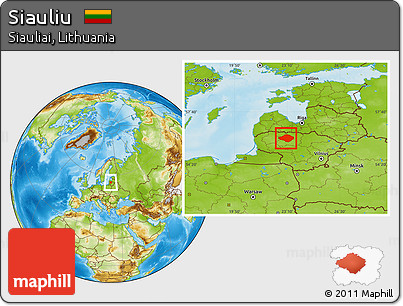 Physical Location Map of Siauliu