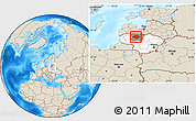 Shaded Relief Location Map of Siauliu, highlighted country, highlighted parent region, within the entire country