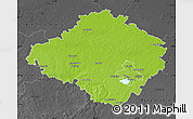 Physical Map of Siauliu, darken, desaturated