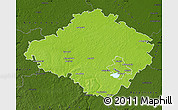 Physical Map of Siauliu, darken
