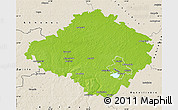 Physical Map of Siauliu, shaded relief outside