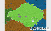 Political Map of Siauliu, darken
