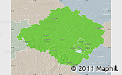 Political Map of Siauliu, lighten, semi-desaturated