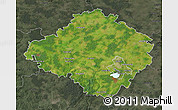 Satellite Map of Siauliu, darken, semi-desaturated