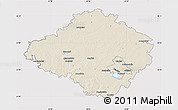 Shaded Relief Map of Siauliu, cropped outside
