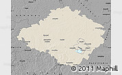 Shaded Relief Map of Siauliu, darken, desaturated