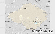 Shaded Relief Map of Siauliu, desaturated