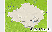 Shaded Relief Map of Siauliu, physical outside