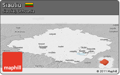 Gray Panoramic Map of Siauliu