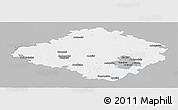 Gray Panoramic Map of Siauliu, single color outside