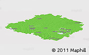 Political Panoramic Map of Siauliu, cropped outside