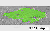 Political Panoramic Map of Siauliu, desaturated