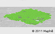 Political Panoramic Map of Siauliu, lighten, desaturated