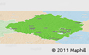 Political Panoramic Map of Siauliu, lighten