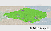 Political Panoramic Map of Siauliu, lighten, semi-desaturated