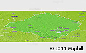 Political Panoramic Map of Siauliu, physical outside