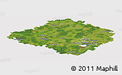 Satellite Panoramic Map of Siauliu, cropped outside