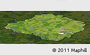 Satellite Panoramic Map of Siauliu, darken