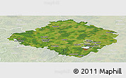 Satellite Panoramic Map of Siauliu, lighten