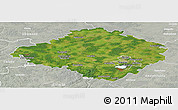 Satellite Panoramic Map of Siauliu, lighten, semi-desaturated