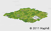 Satellite Panoramic Map of Siauliu, single color outside