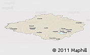 Shaded Relief Panoramic Map of Siauliu, cropped outside