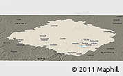Shaded Relief Panoramic Map of Siauliu, darken