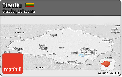 Silver Style Panoramic Map of Siauliu