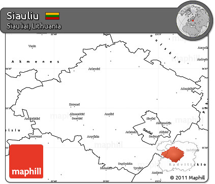 Blank Simple Map of Siauliu