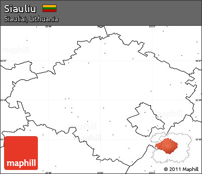 Blank Simple Map of Siauliu, no labels