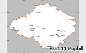 Gray Simple Map of Siauliu, cropped outside