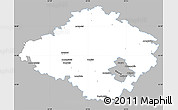 Gray Simple Map of Siauliu, single color outside