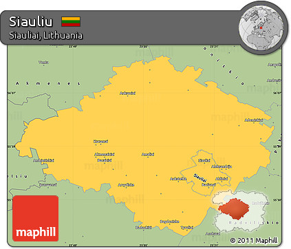 Savanna Style Simple Map of Siauliu