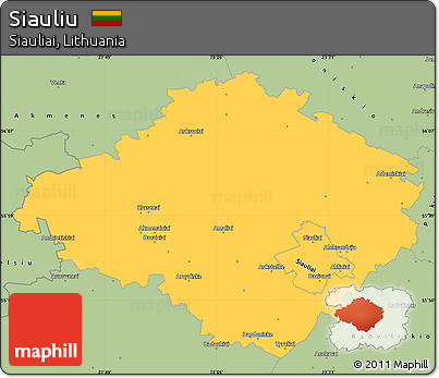 Savanna Style Simple Map of Siauliu