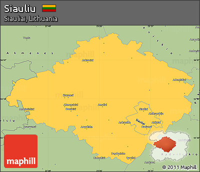 Savanna Style Simple Map of Siauliu