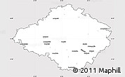 Silver Style Simple Map of Siauliu, cropped outside