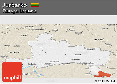 Classic Style 3D Map of Jurbarko