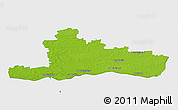 Physical 3D Map of Jurbarko, single color outside