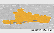 Political 3D Map of Jurbarko, lighten, desaturated