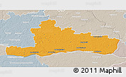 Political 3D Map of Jurbarko, lighten, semi-desaturated