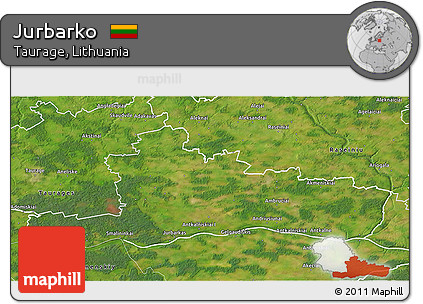 Satellite 3D Map of Jurbarko