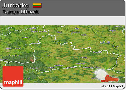 Satellite 3D Map of Jurbarko