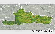 Satellite 3D Map of Jurbarko, lighten, semi-desaturated