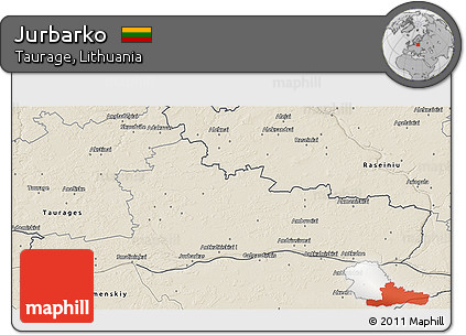 Shaded Relief 3D Map of Jurbarko
